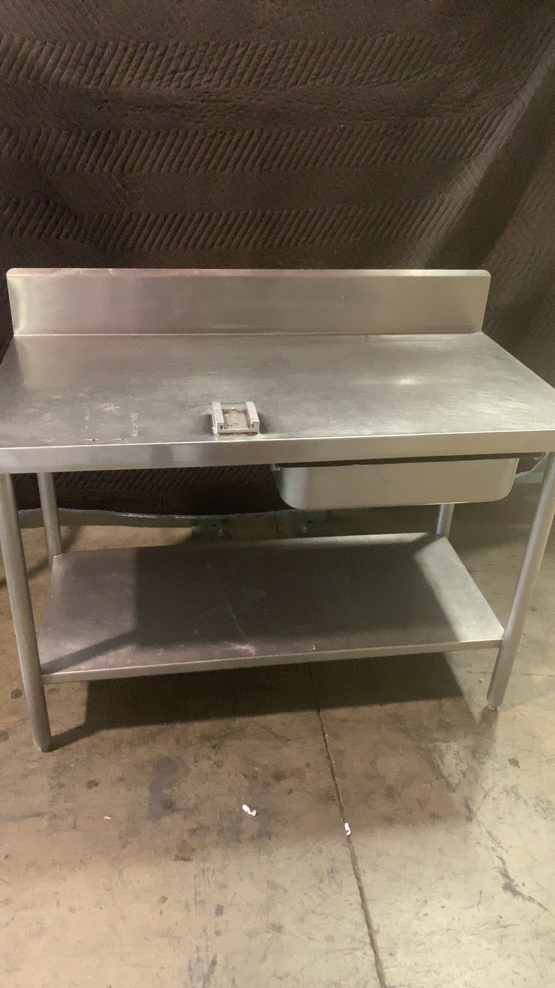 UT-4824-P Work Table, Stainless Steel, With Undershelf And Integrated Pan