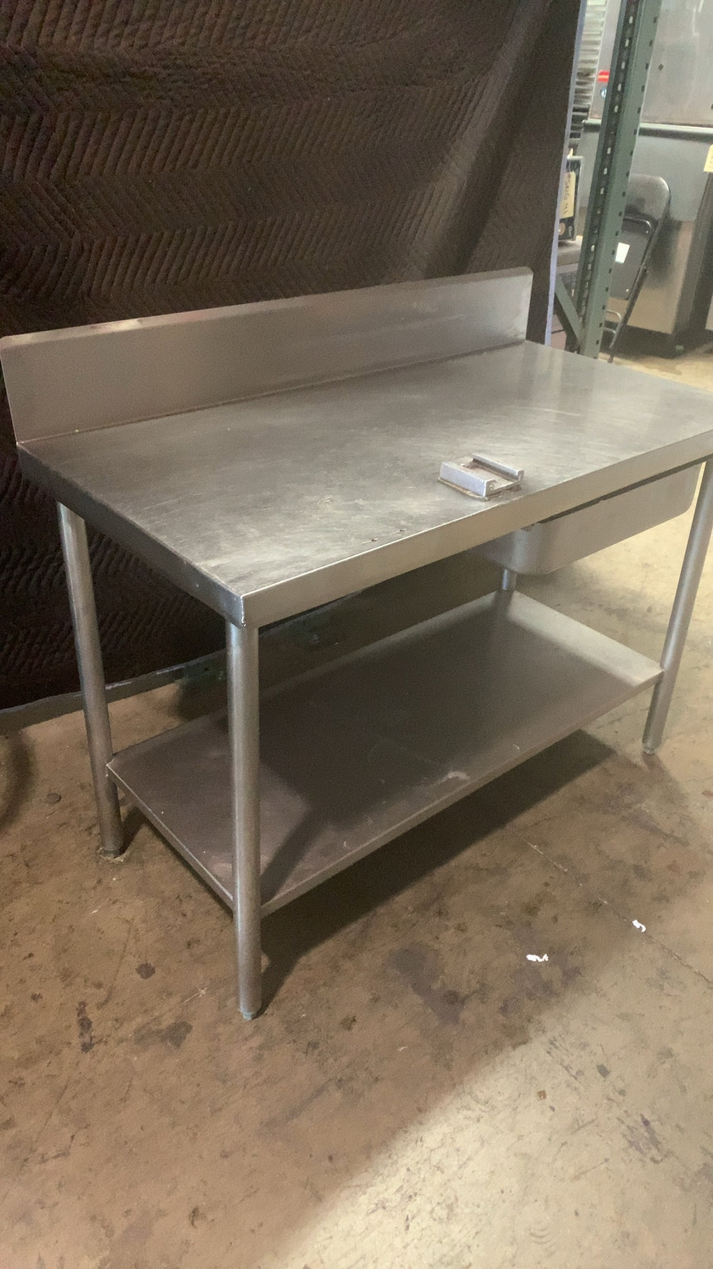 UT-4824-P Work Table, Stainless Steel, With Undershelf And Integrated Pan