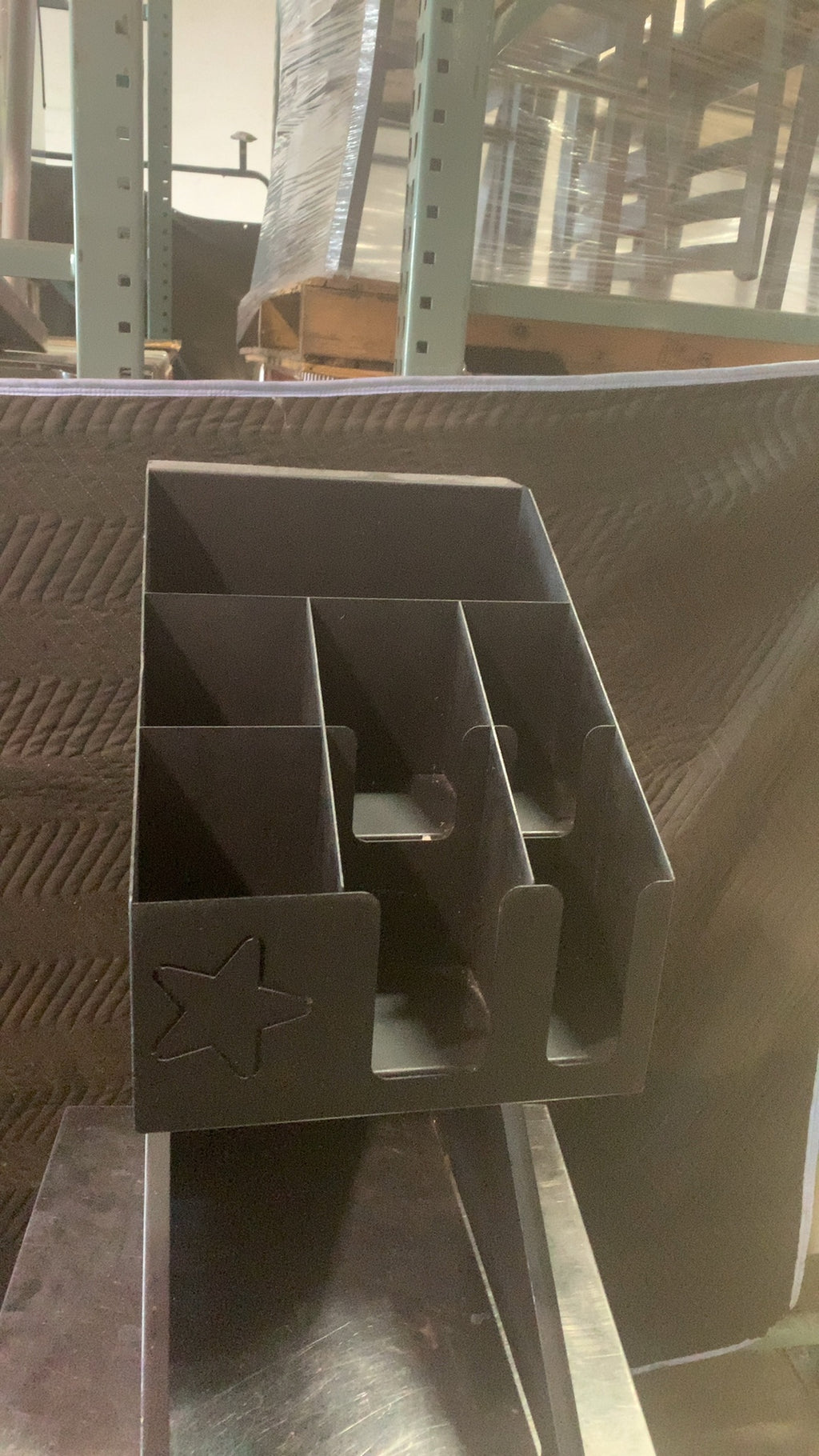 Star Cutout Beverage Condiment Organizer Beverage Station Organizer, Two Tier Multi-Compartment Star Cutout Design
