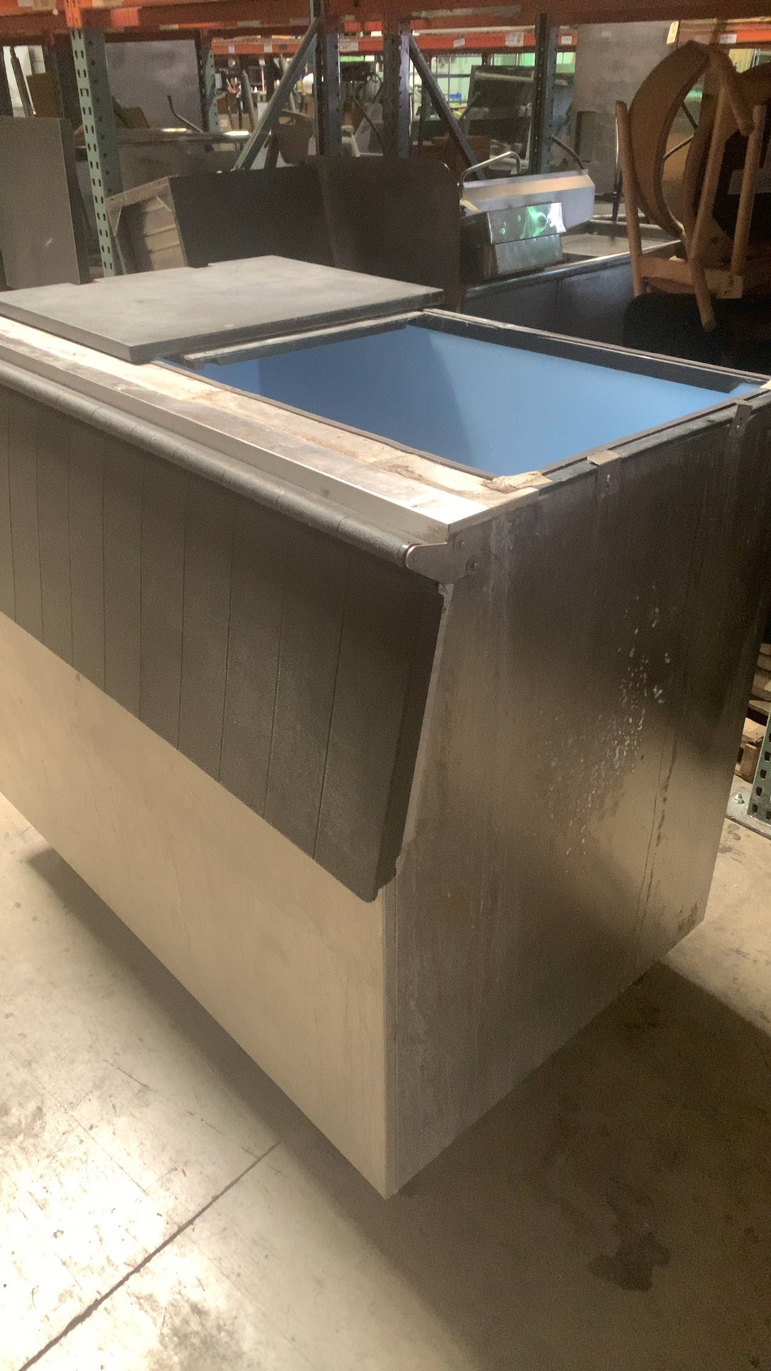 Hoshizaki B-900SF Ice Storage Bin Hinged Top Blue Lined Interior