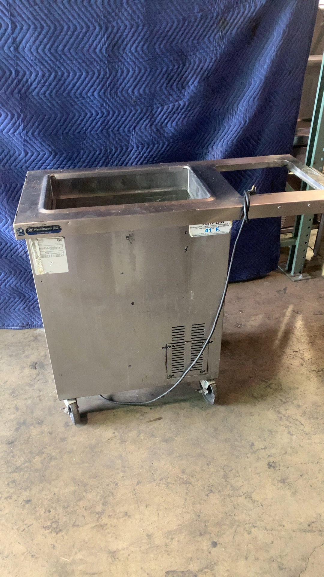 Wasserstrom 10042-03-41 Cold Well Unit, Mobile, 120V 1 Phase 60Hz Refrigeration