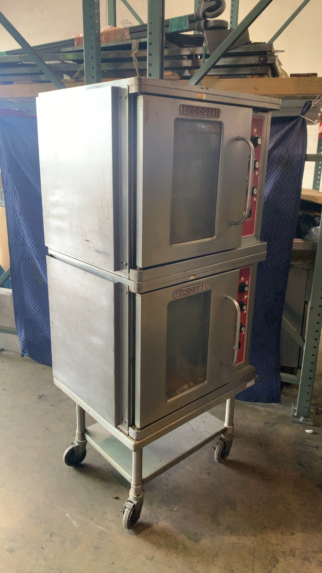 Blodgett DFG-200 Convection Oven, Double Stacked Commercial Stainless Steel Mobile