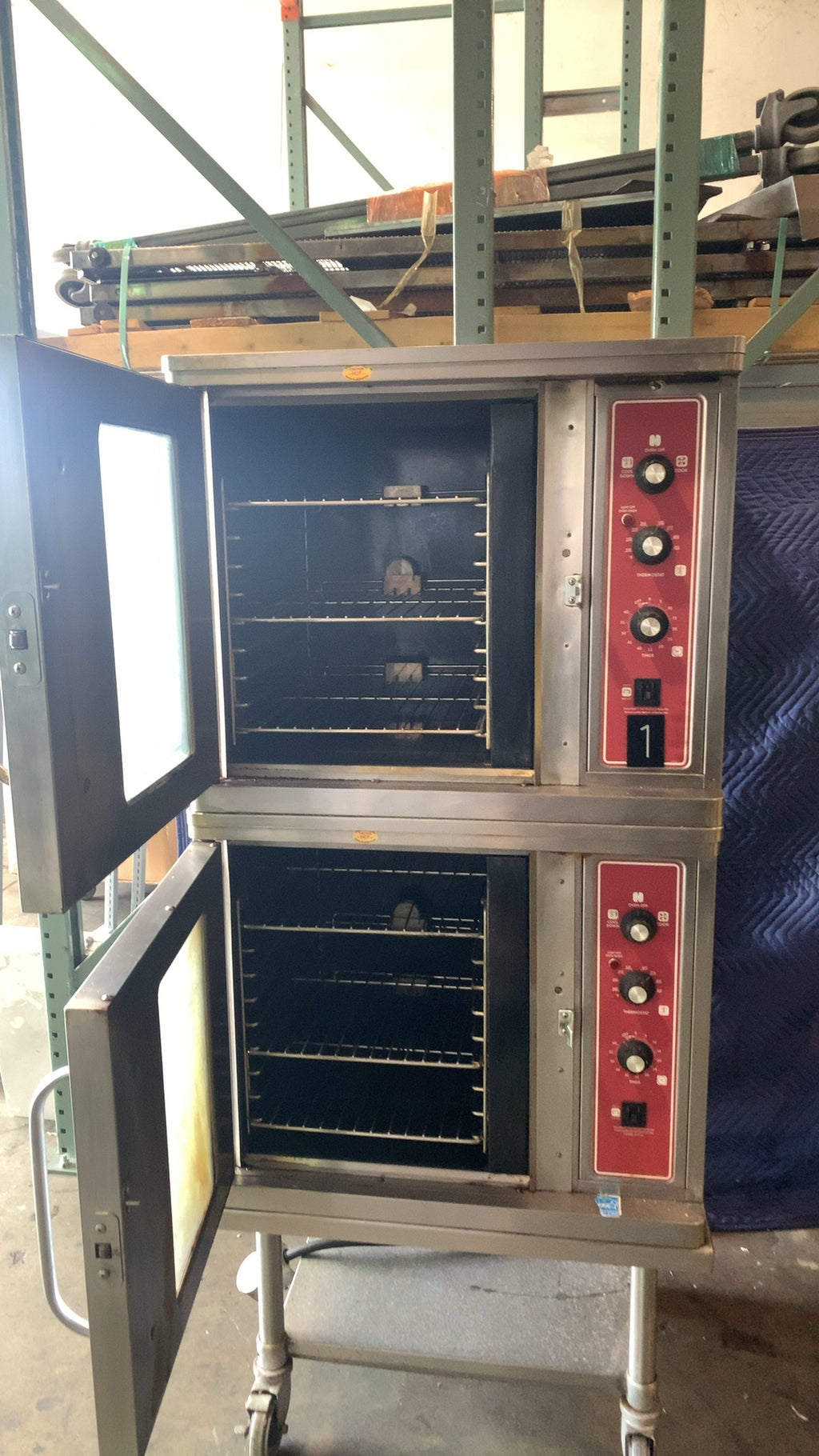 BLODGETT MARK V-2 Convection Oven, Double Deck On Mobile Stand