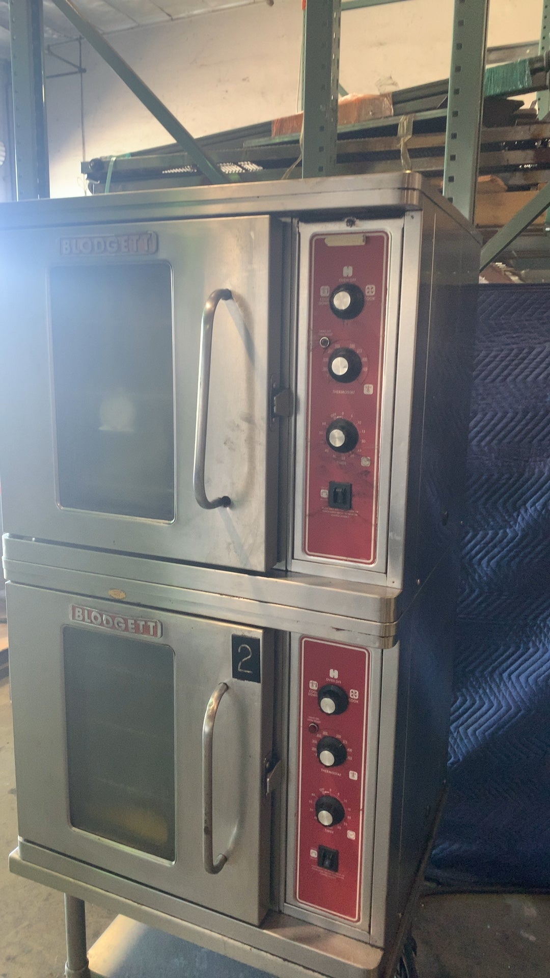 BLODGETT DFG-100 Convection Oven, Double Deck On Stand, With Casters
