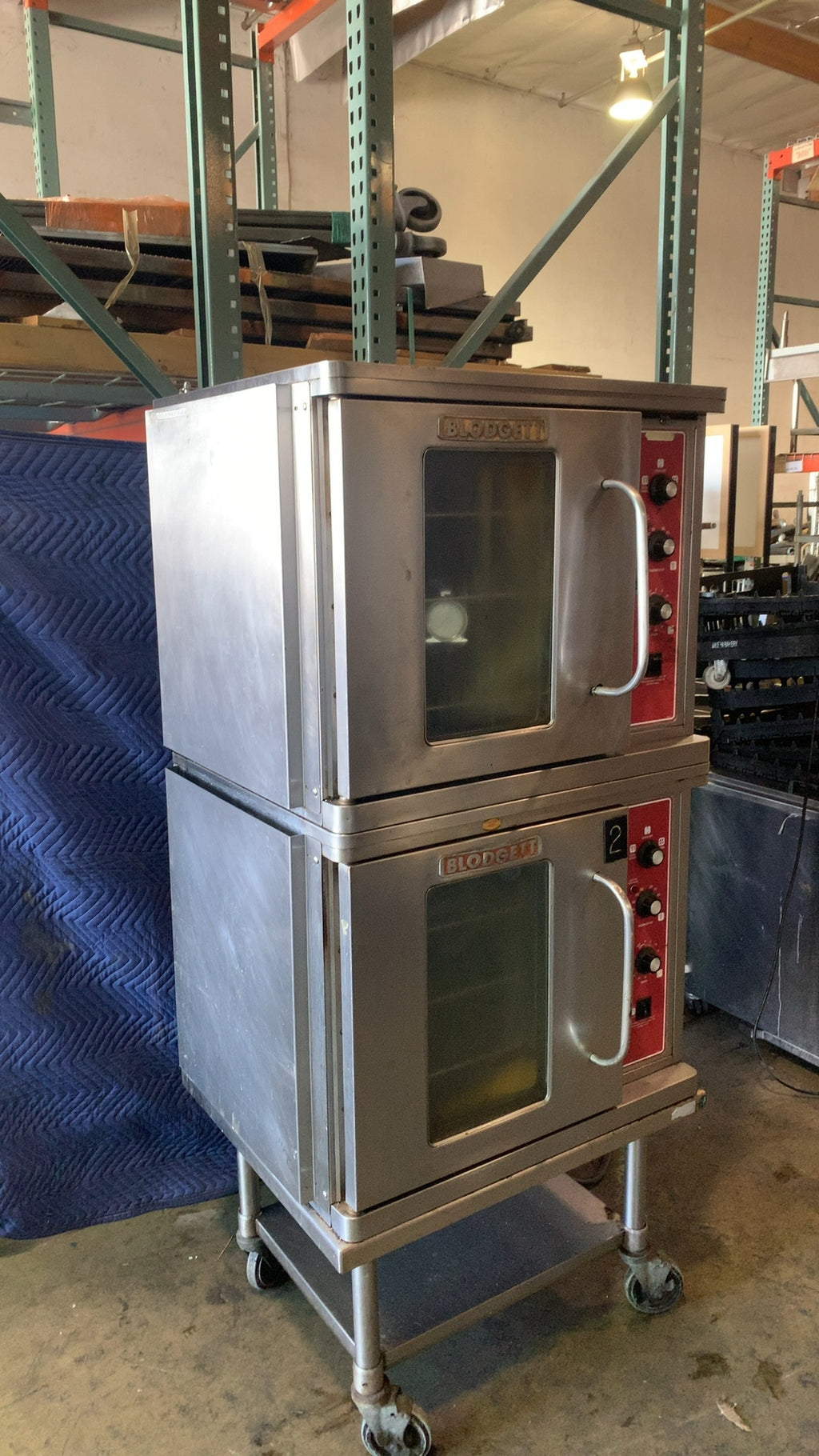 BLODGETT DFG-100 Convection Oven, Double Deck On Stand, With Casters