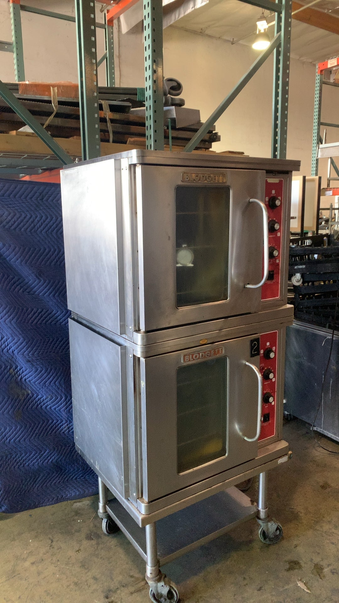 BLODGETT DFG-100 Convection Oven, Double Deck On Stand, With Casters