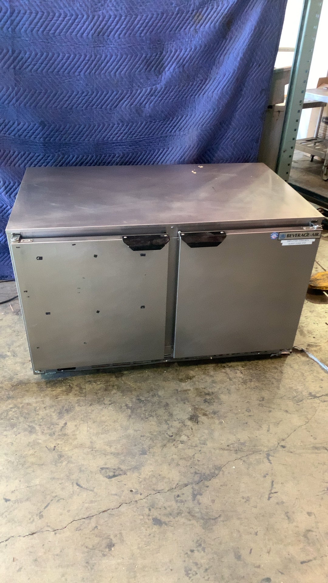 BEVERAGE-AIR UCR48A-IC Refrigerator, Under Counter 2 Solid Swing Doors