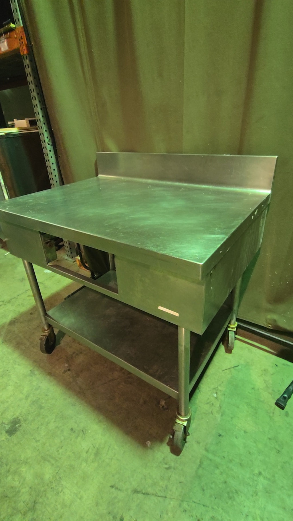 Standard Commercial Series Work Table, With Open Compartment Stainless Steel Casters