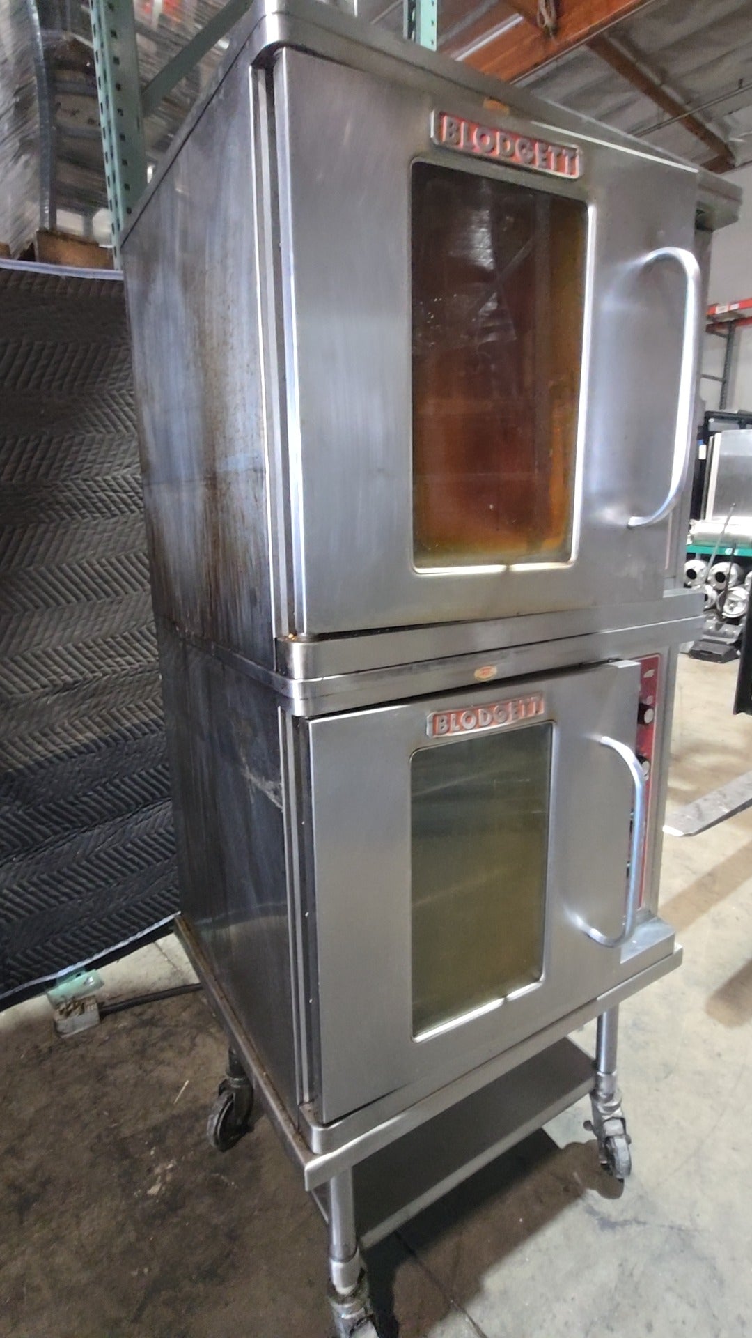 Blodgett DFG-200 Convection Oven, Double Stacked Commercial Stainless Steel Mobile