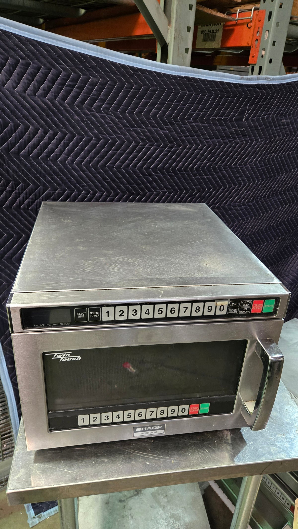 Sharp R-J20M(M) Commercial Microwave Oven, Stainless Steel Digital Controls 1000W