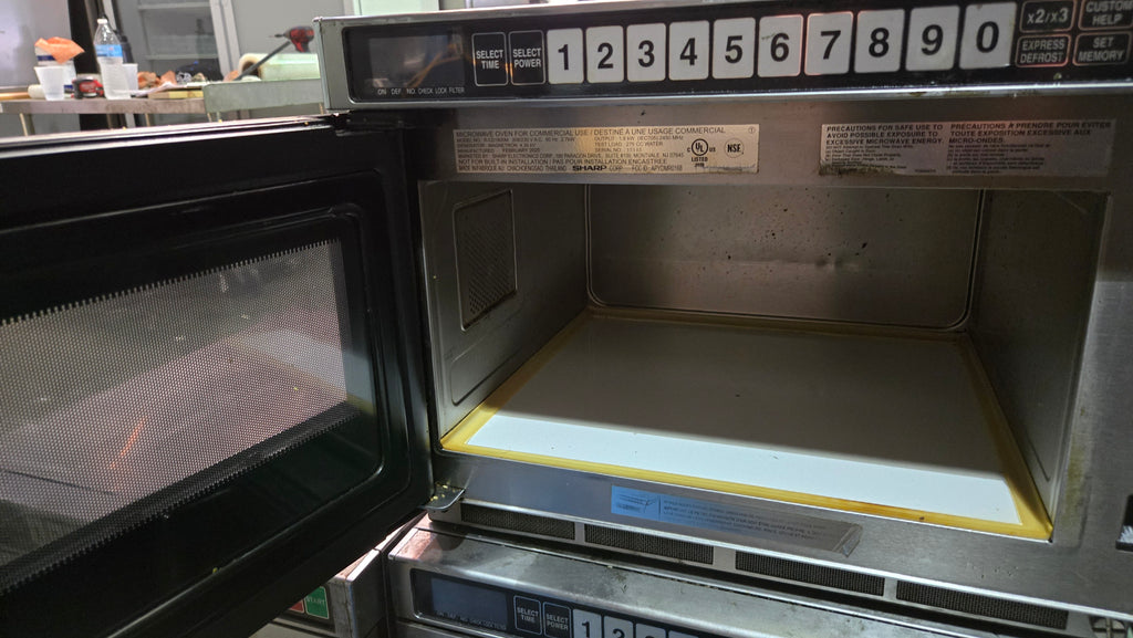 Sharp R-J20M(M) Commercial Microwave Oven, Stainless Steel Digital Controls 1000W