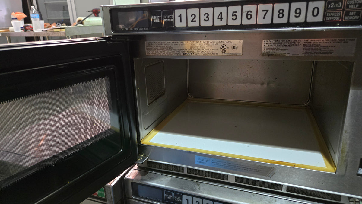 Sharp R-J20M(M) Commercial Microwave Oven, Stainless Steel Digital Controls 1000W