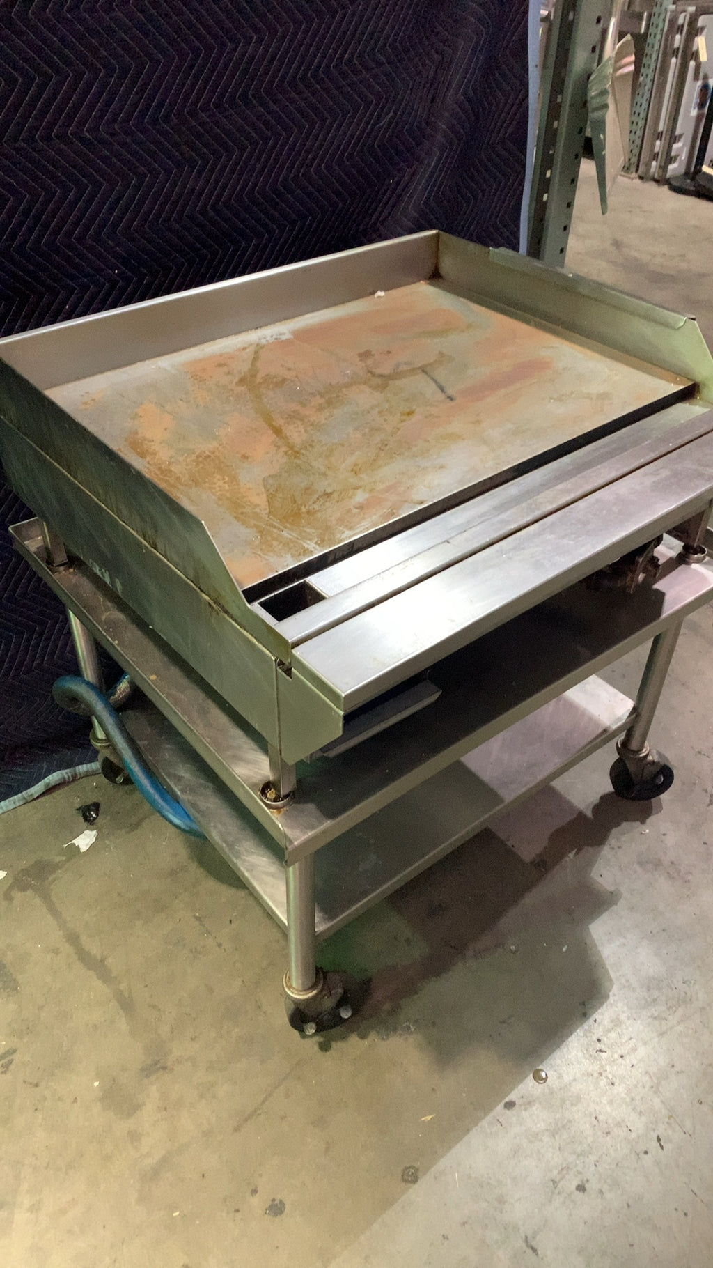 JADE JTG Series Gas Griddle, On Mobile Stand 3 Burners Stainless Steel
