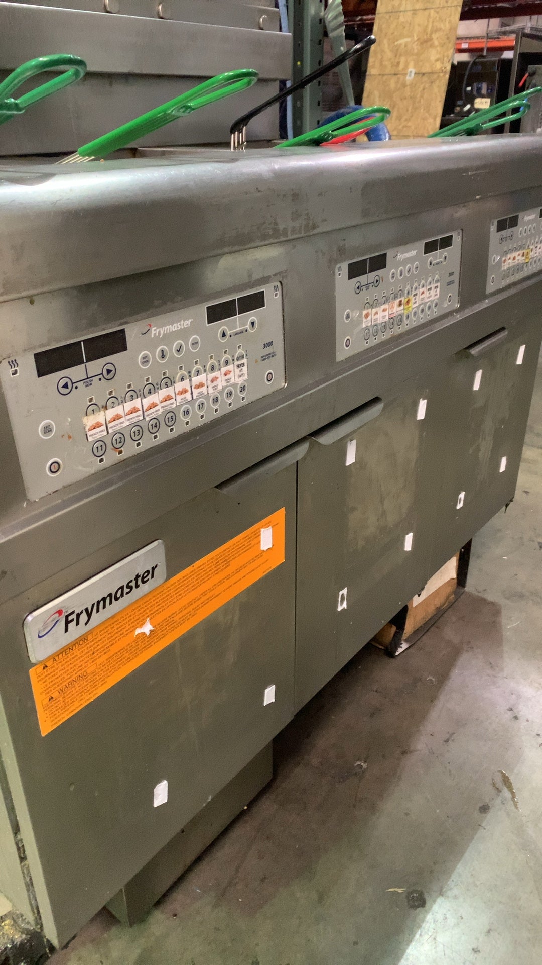 Frymaster FRC350CA Fryer, Commercial Gas Triple Vat Natural Gas Digital Controls On Casters