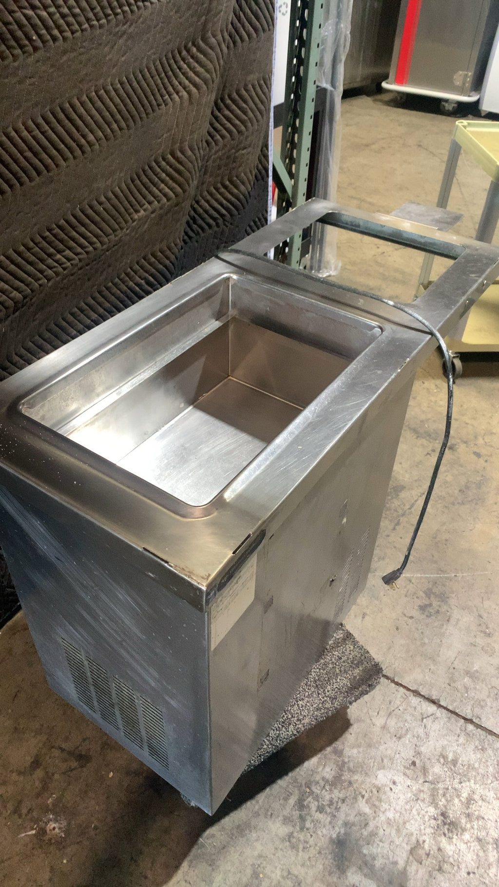Wasserstrom CBR 2432-03-HL Refrigerated Cold Pan, Mobile Self-Contained Single Well Stainless Steel Construction