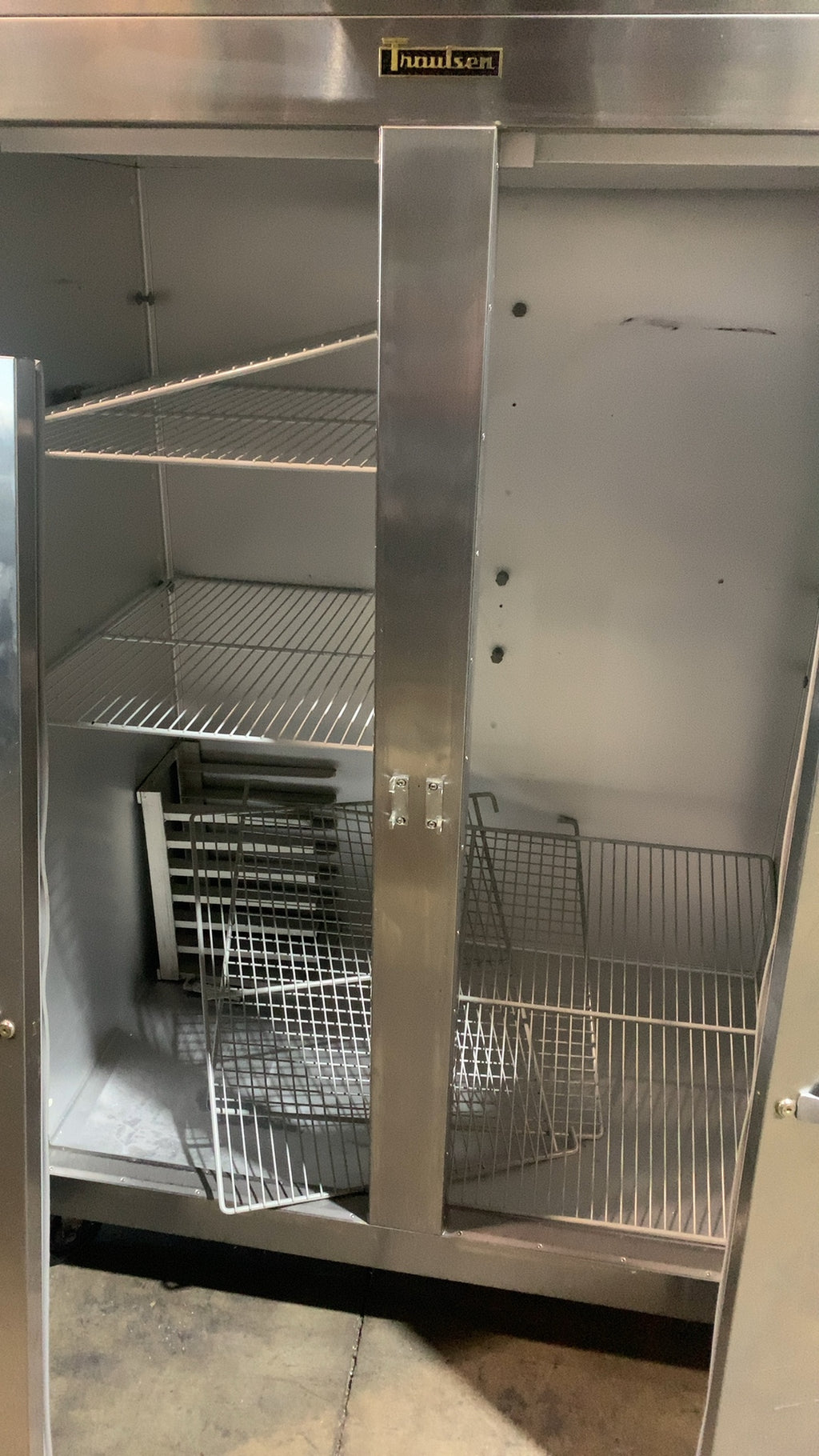 Traulsen G20010 Refrigerator, Upright Two-Section Stainless Steel R-404A Refrigerant