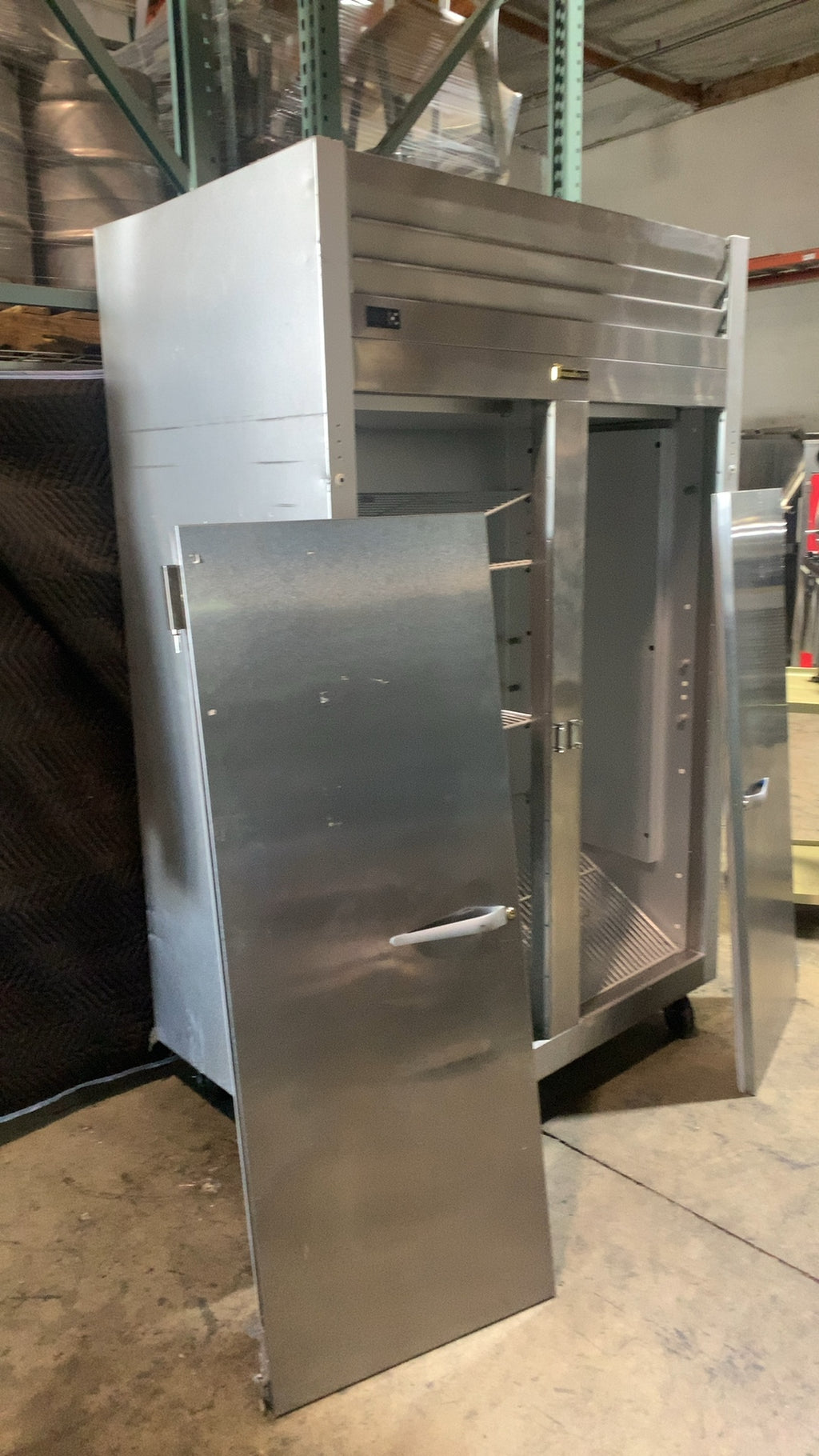 Traulsen G20010 Refrigerator, Upright Two-Section Stainless Steel R-404A Refrigerant