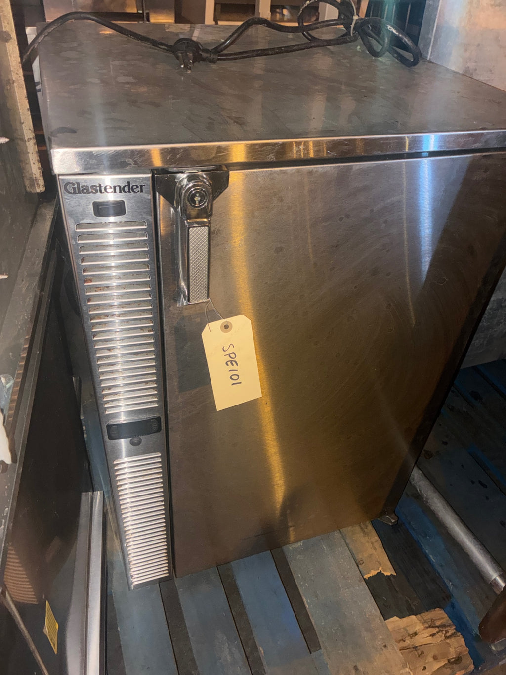 GlassTender F1SB24 Back Bar Refrigerator, Single Solid Swing Door, Stainless