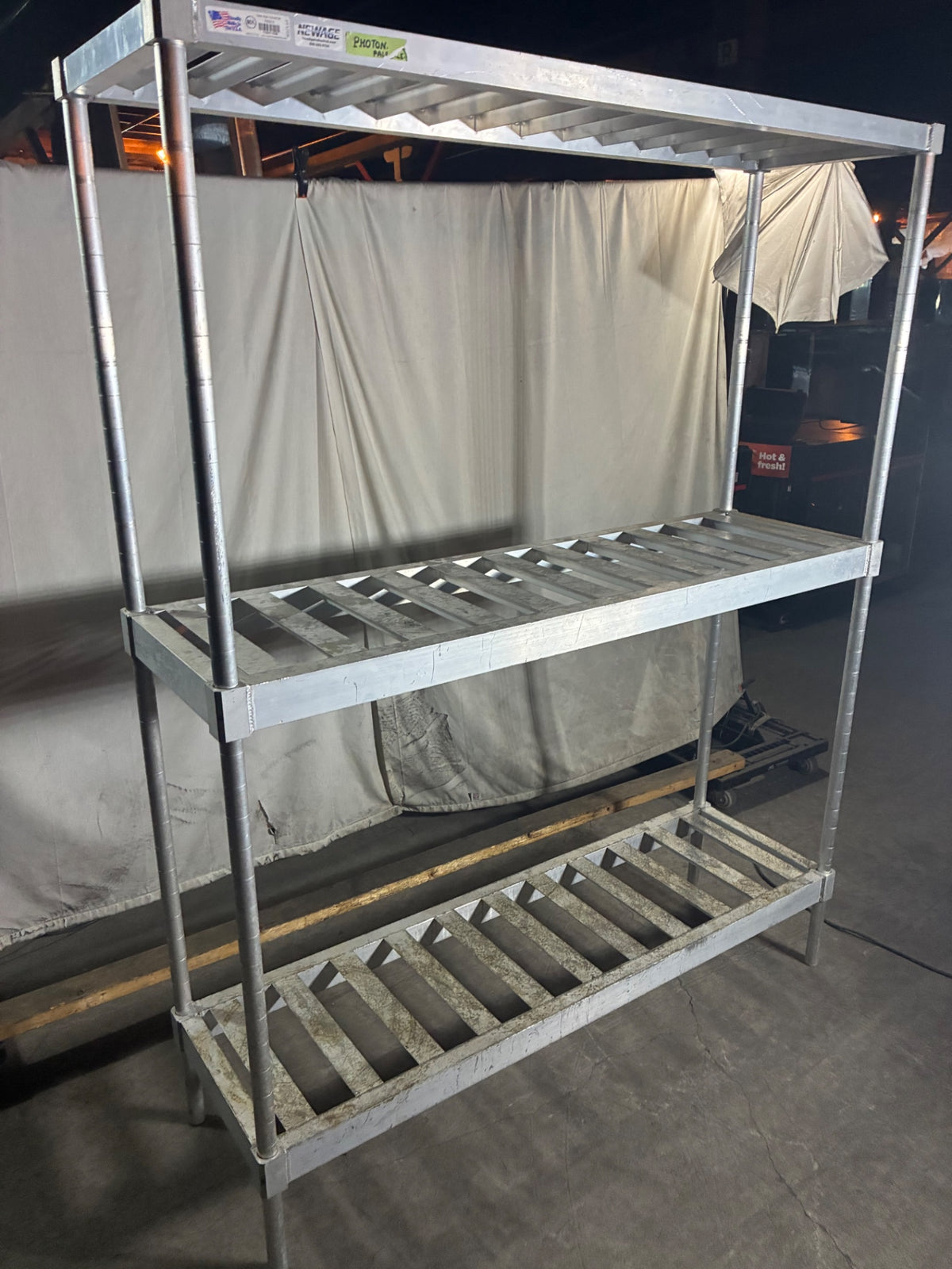 Aluminum Shelving, 3 Shelves