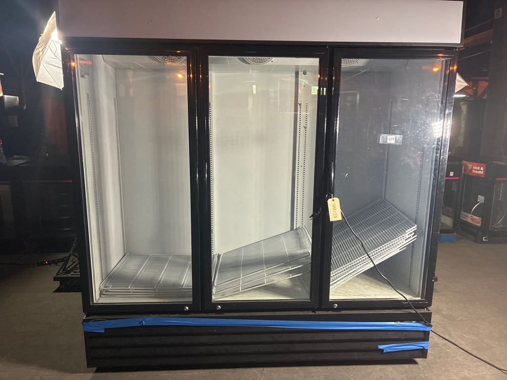 Kool-It KGM-75 Merchandiser, Refrigerated, 3 Glass Swing Doors, Mobile