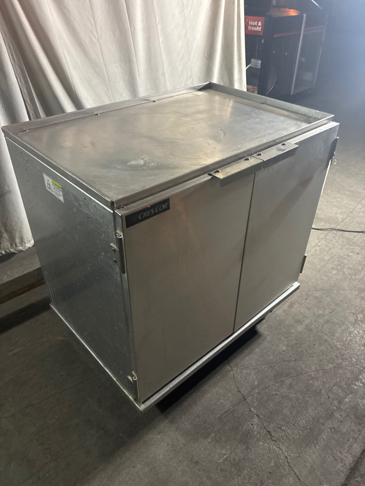 Cres Cor 101172A Sevice Cart, Enclosed, 2 Solid Swing Doors, Removable Shelves, Mobile