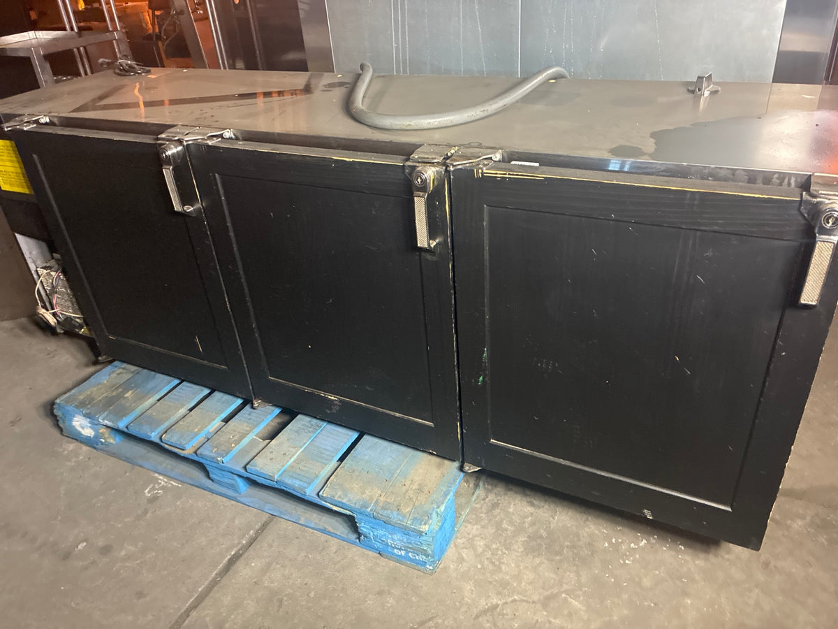 Glastender C1F84 Back Bar Refrigerator, 3 Solid Swing Doors