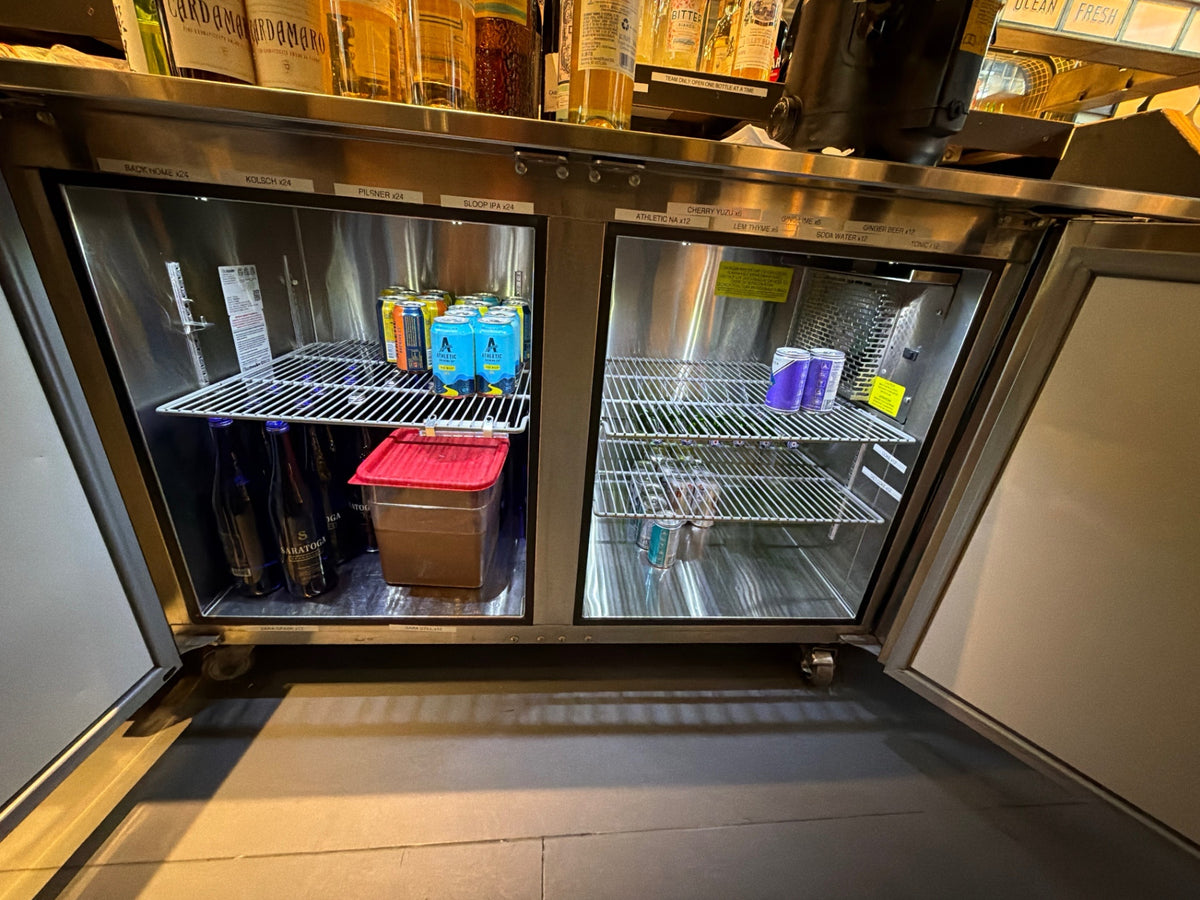 Glastender C1FL60 Back Bar Refrigerator, 2 Solid Swing Doors
