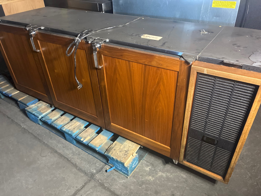 Glastender C1FL84 Back Bar Refrigerator, 3 Solid Swing Doors