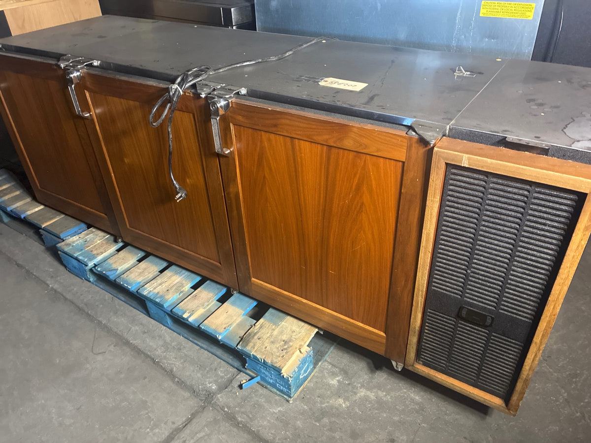 Glastender C1FL84 Back Bar Refrigerator, 3 Solid Swing Doors
