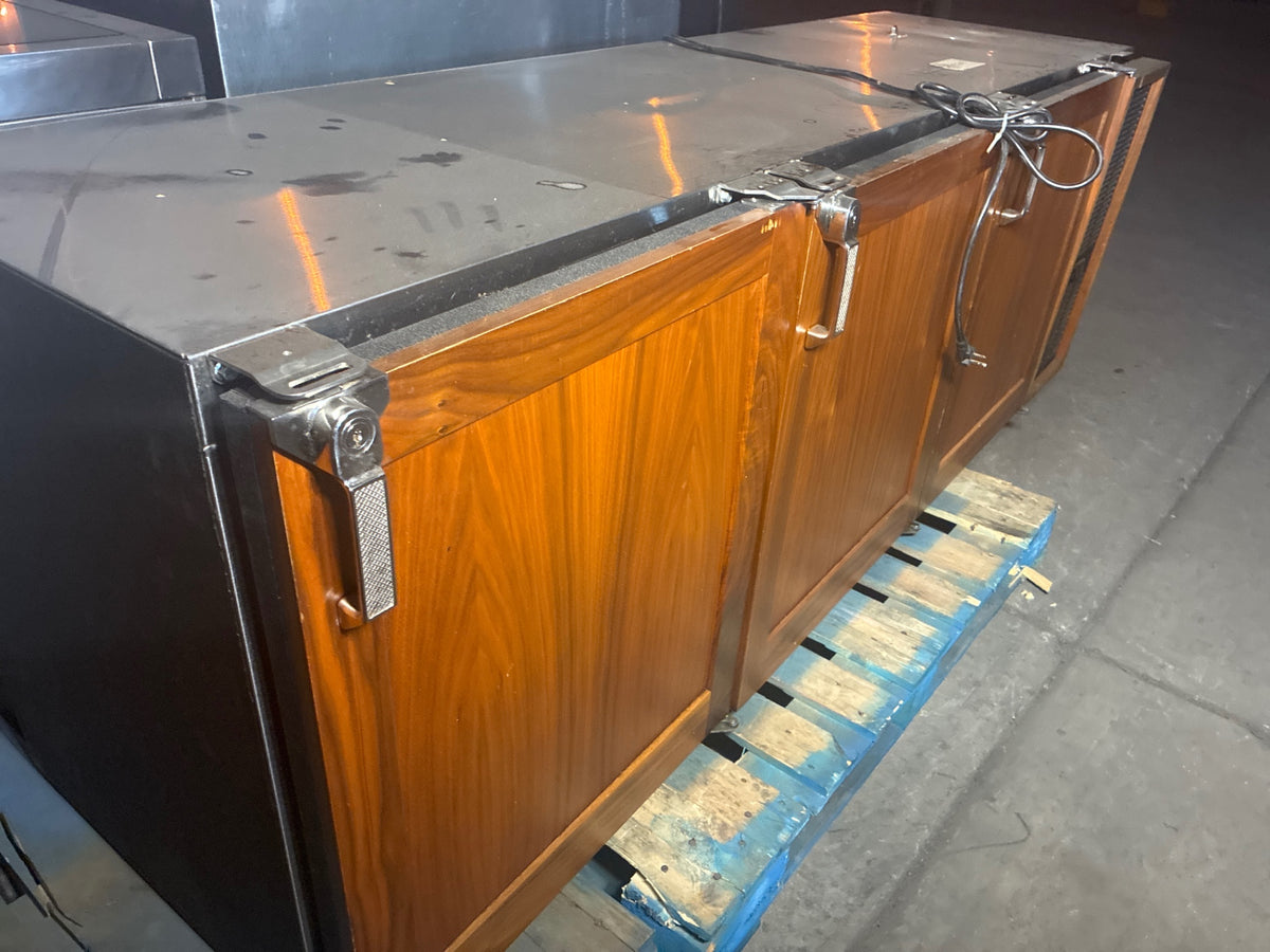 Glastender C1FL84 Back Bar Refrigerator, 3 Solid Swing Doors