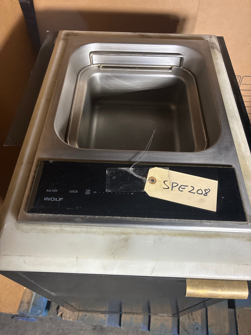 Wolf FM15TFS Fryer Installed In Cabinet, Single Element