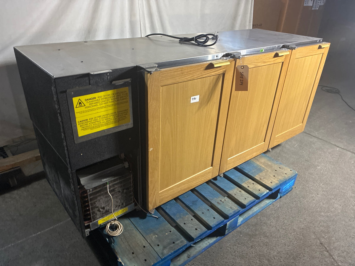 Glastender C1FL72 Back Bar Refrigerator, 3 Solid Swing Doors