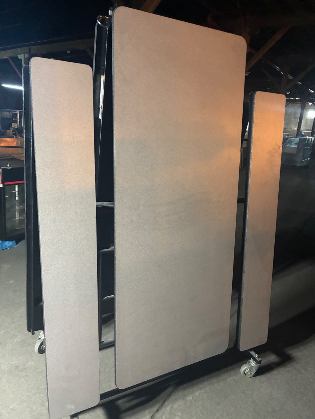 National Public Seating MTFB12 Cafeteria Tables , 30"x12'x32", Retractable, Seats 12-16, Mobile - Lot Of 2