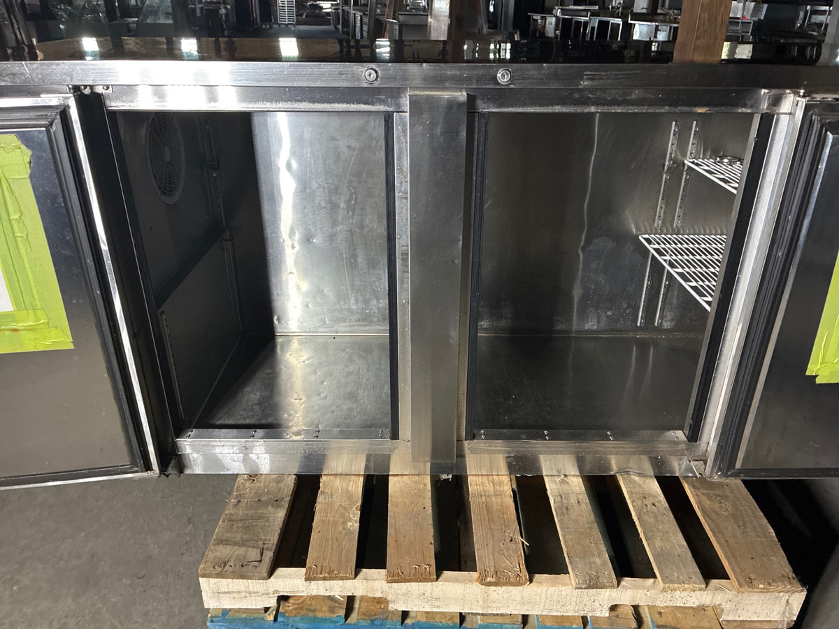 Atosa MBB90 Back Bar Refrigerator, 3 Solid Swing Doors, Stainless