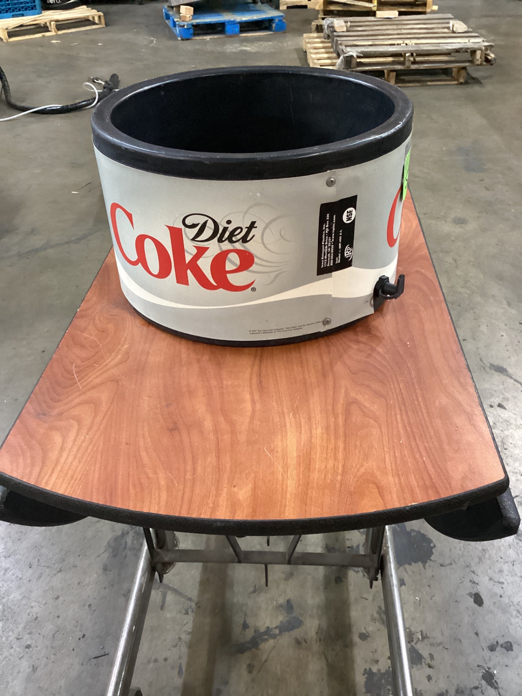 Diet Coke Branded Ice Barrel Beverage Cooler