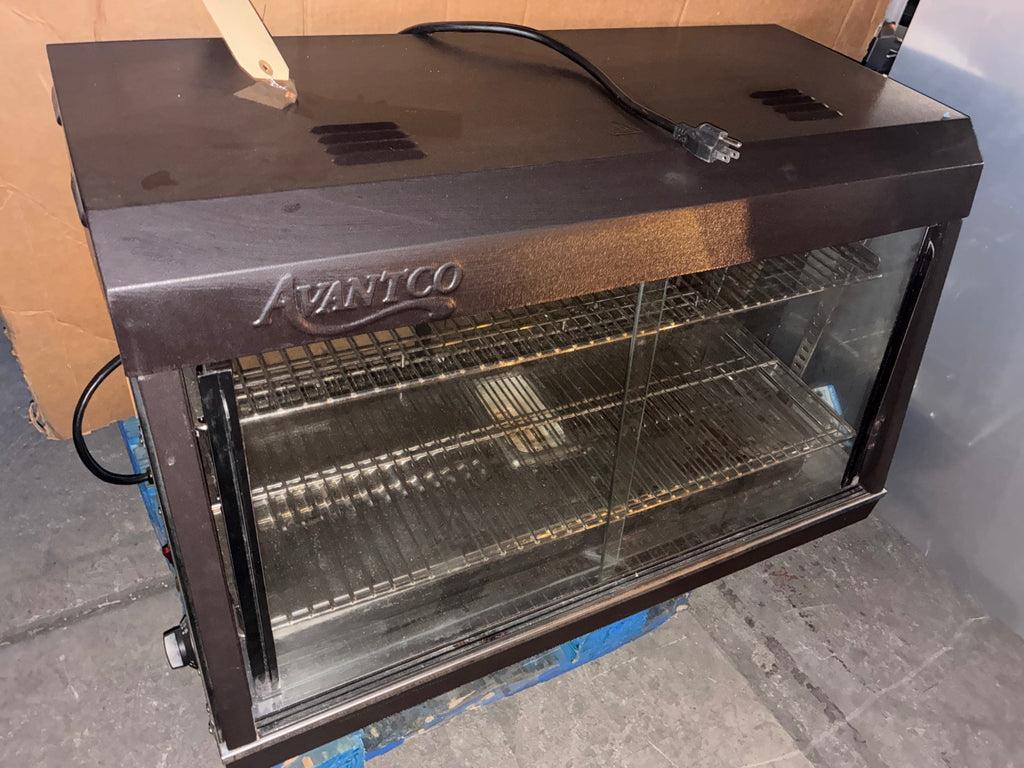 Avantco 177HDC36 Hot Holding Merchandiser, Countertop, 2 Glass Sliding Doors