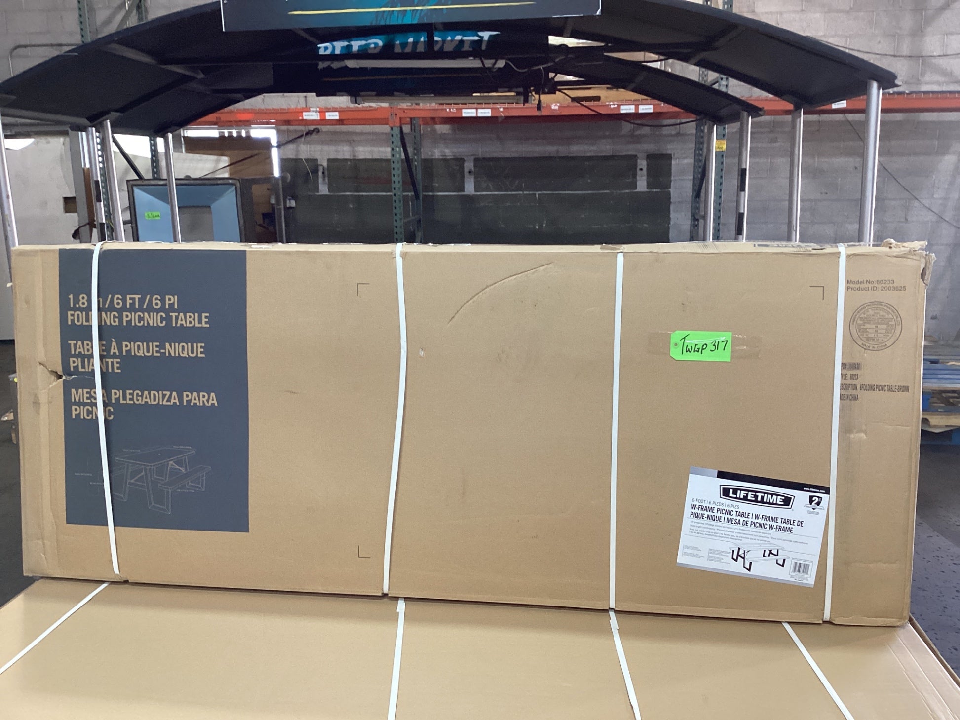 Lifetime 6-Foot W-Frame Folding Picnic Table