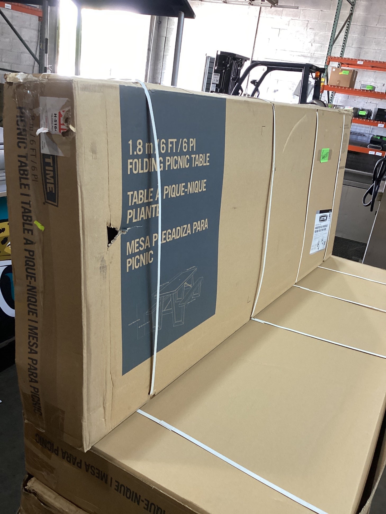 Lifetime 6-Foot W-Frame Folding Picnic Table