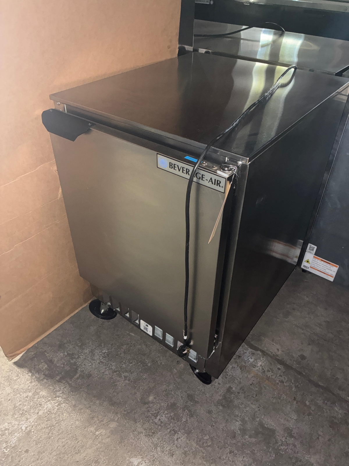 Beverage Air FLG24HC-1-S Freezer, Worktop, Single Solid Swing Door, Stainless, Mobile
