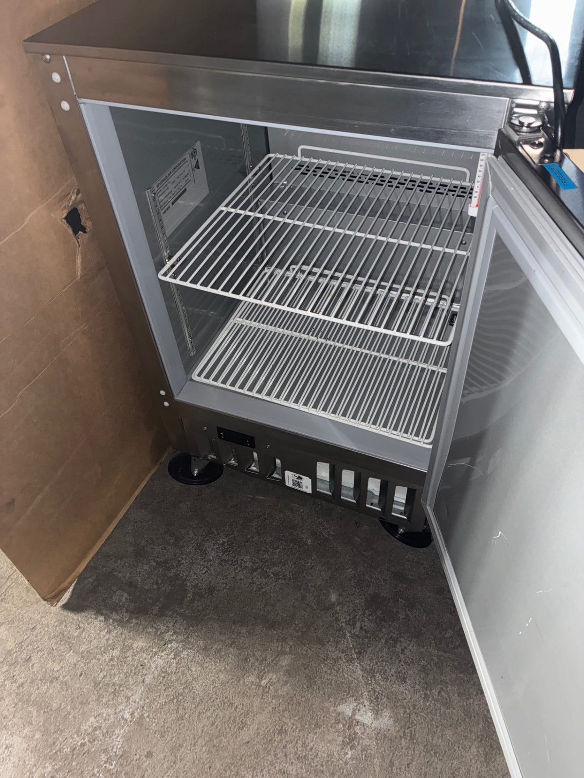 Beverage Air FLG24HC-1-S Freezer, Worktop, Single Solid Swing Door, Stainless, Mobile