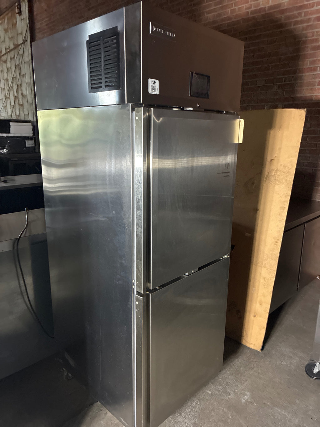 Delfield GAF1P-SH-I18 Freezer, Upright, 2 Solid 1/2 Swing Doors, Stainless, Mobile