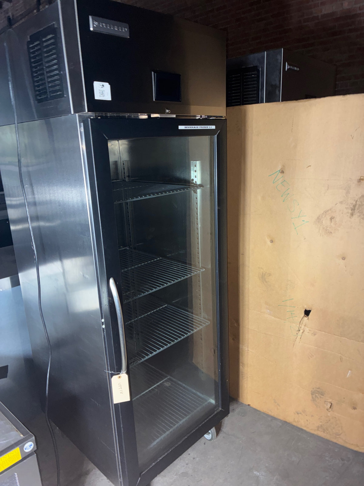 Delfield GAR1P-G-I18 Refrigerator, Upright, Single Glass Swing Door, Stainless, Mobile