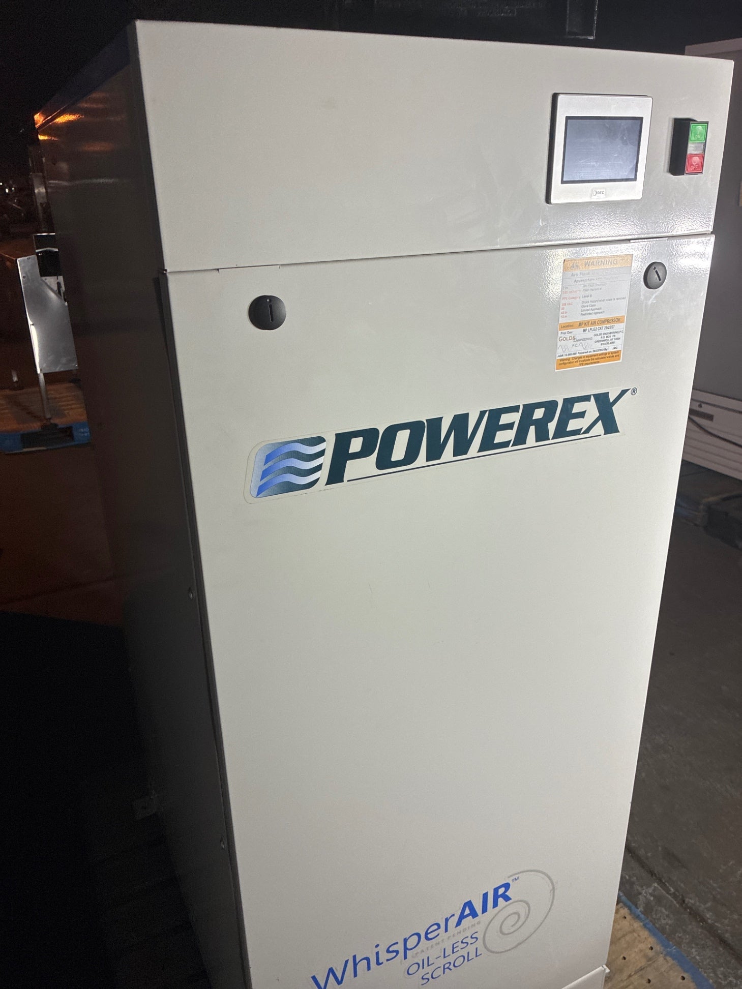 Powerex SET150720AJ Air Compressor, Oil-Less Scroll