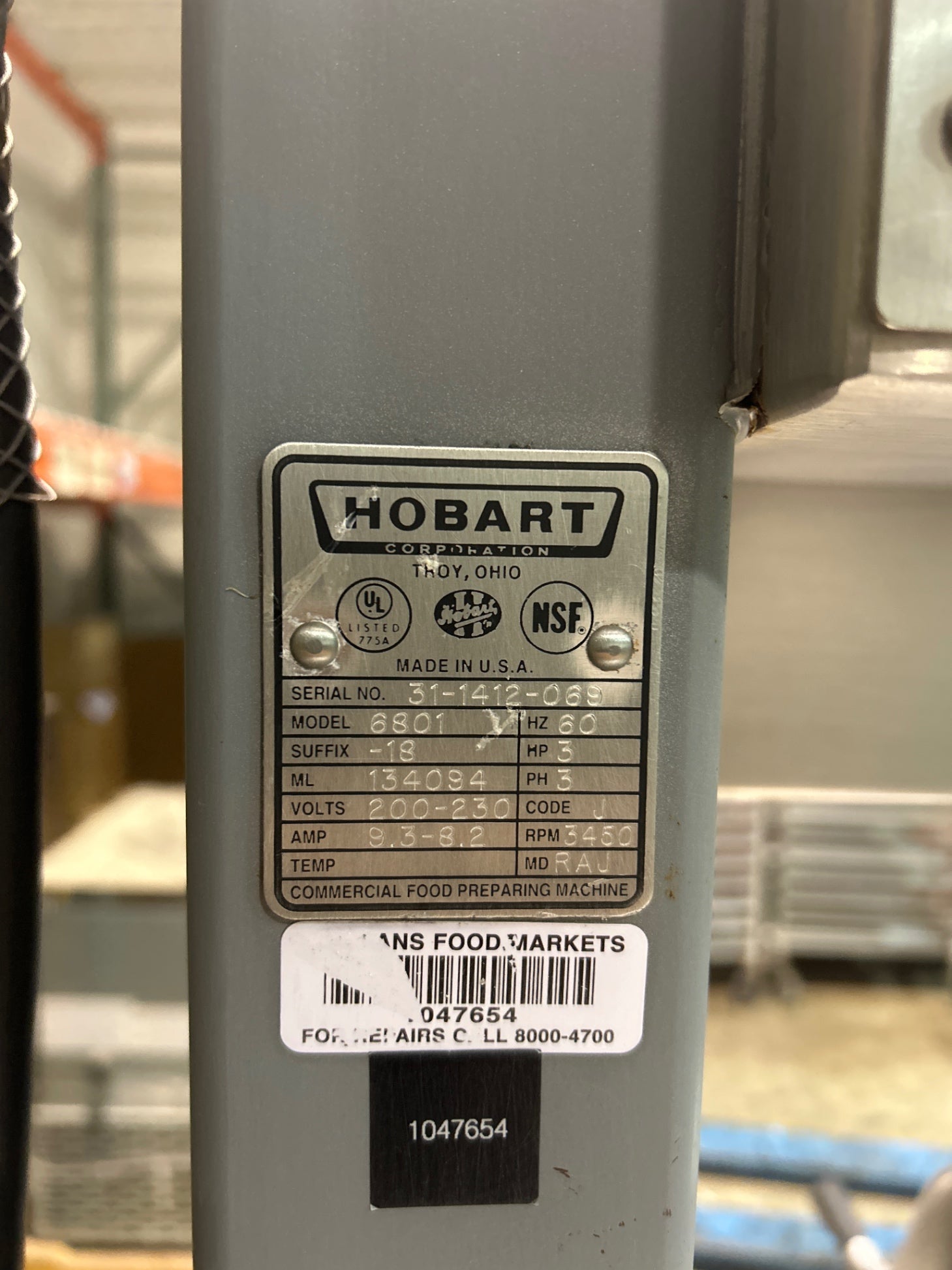 Hobart 6801 Meat Slicer