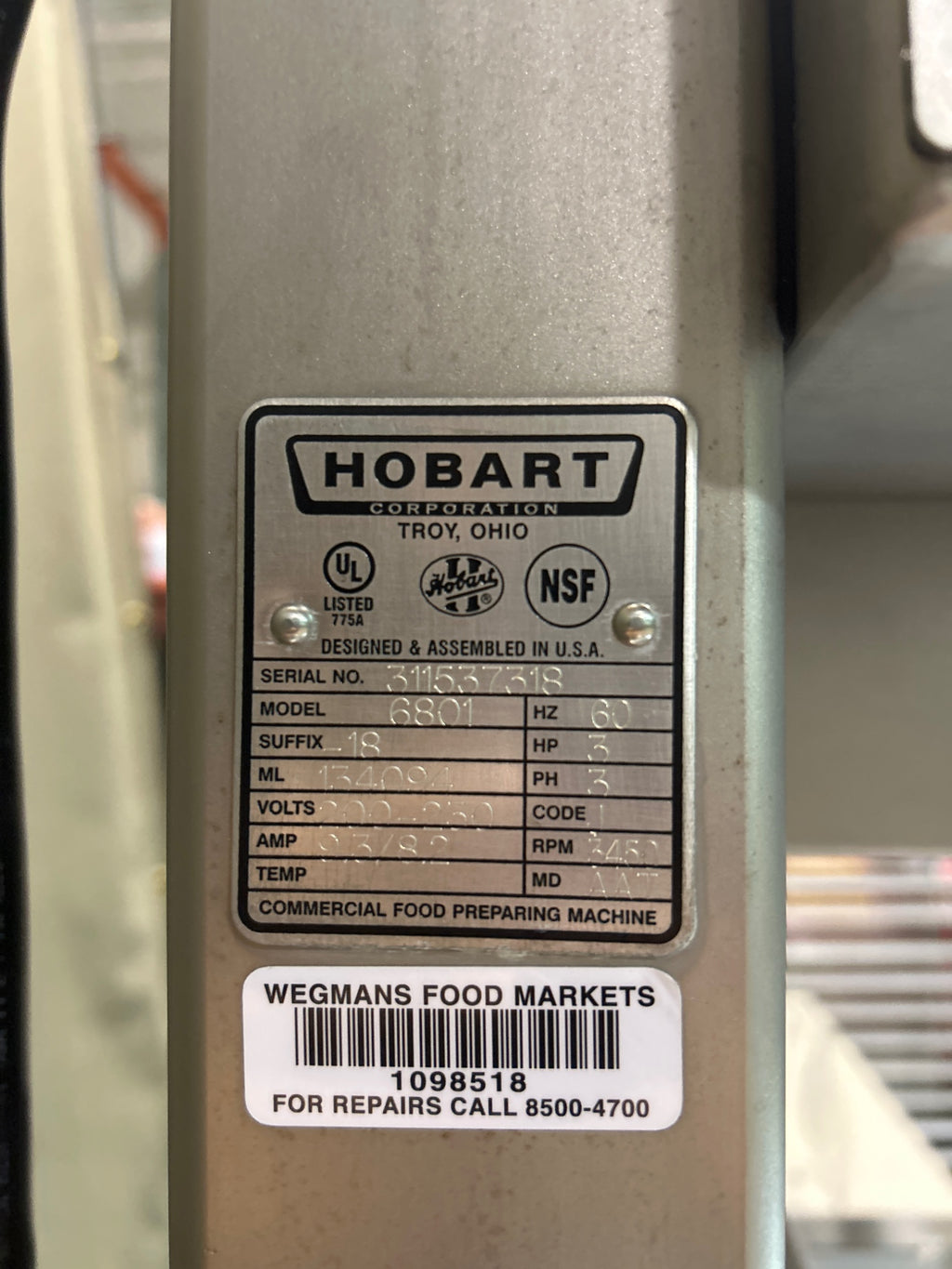 Hobart 6801 Meat Slicer