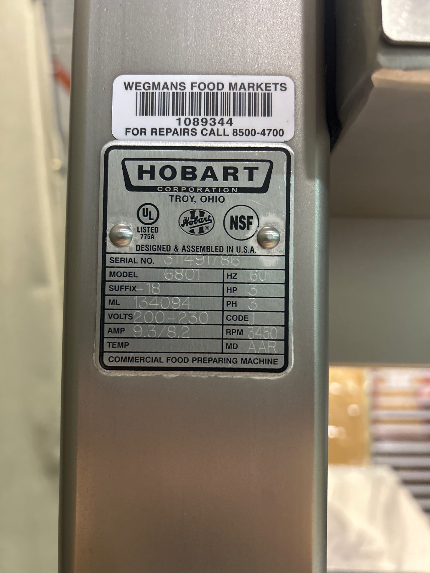 Hobart 6801 Meat Slicer