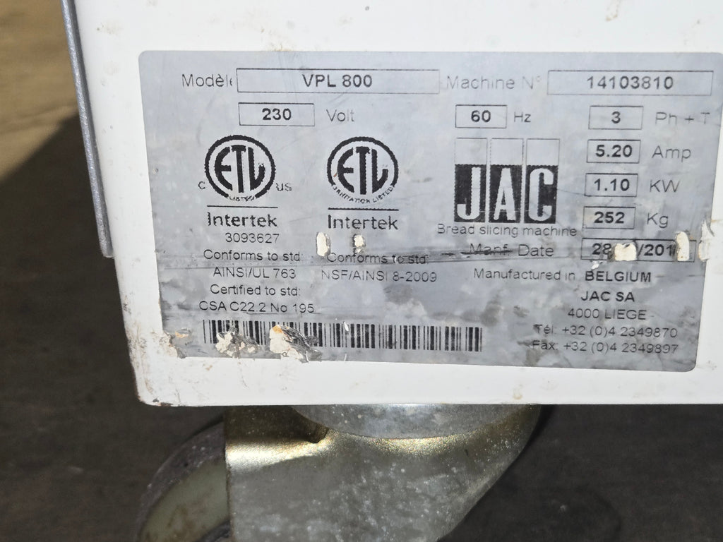 Varia Pro VPL 800 Commercial Bread Slicer