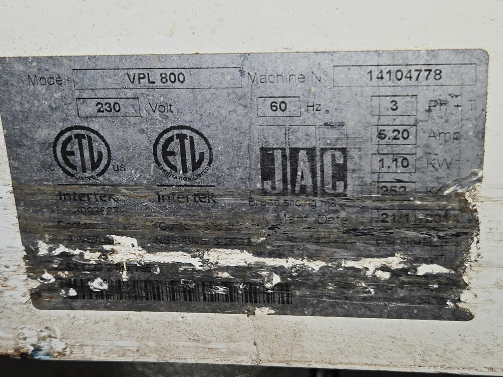 Varia Pro VPL 800 Commercial Bread Slicer