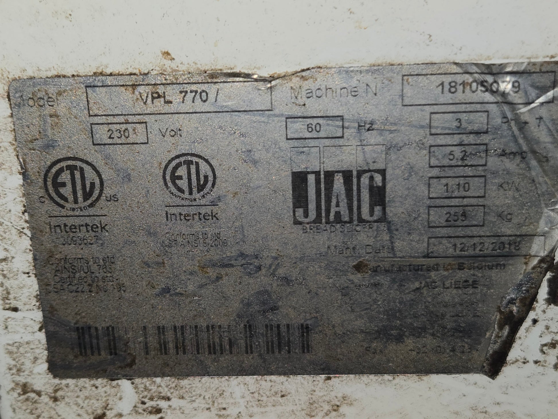 Varia Pro VSL 770 Commercial Bread Slicer