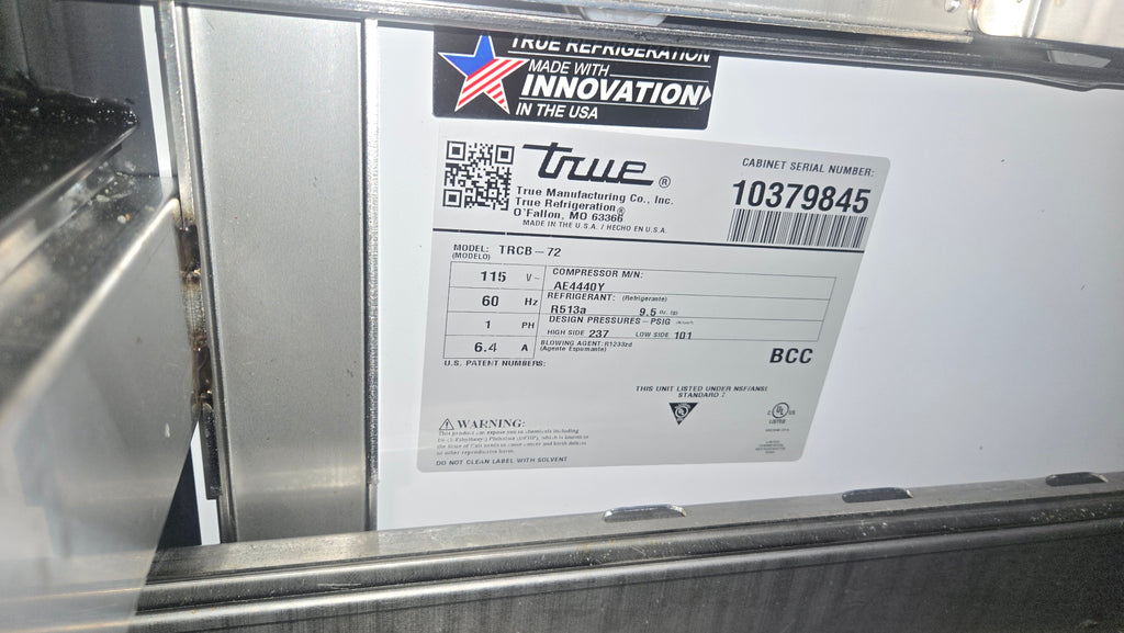 True TRCB-72-HC Refrigerated Chef Base